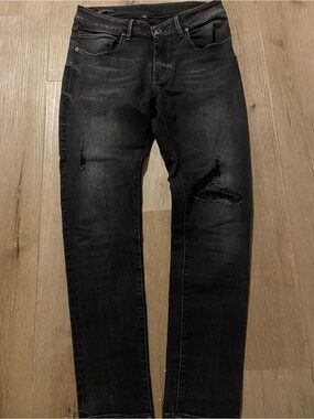 Candiani sample size 1/1 Men's Skinny Black distressed Jeans